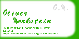 oliver markstein business card